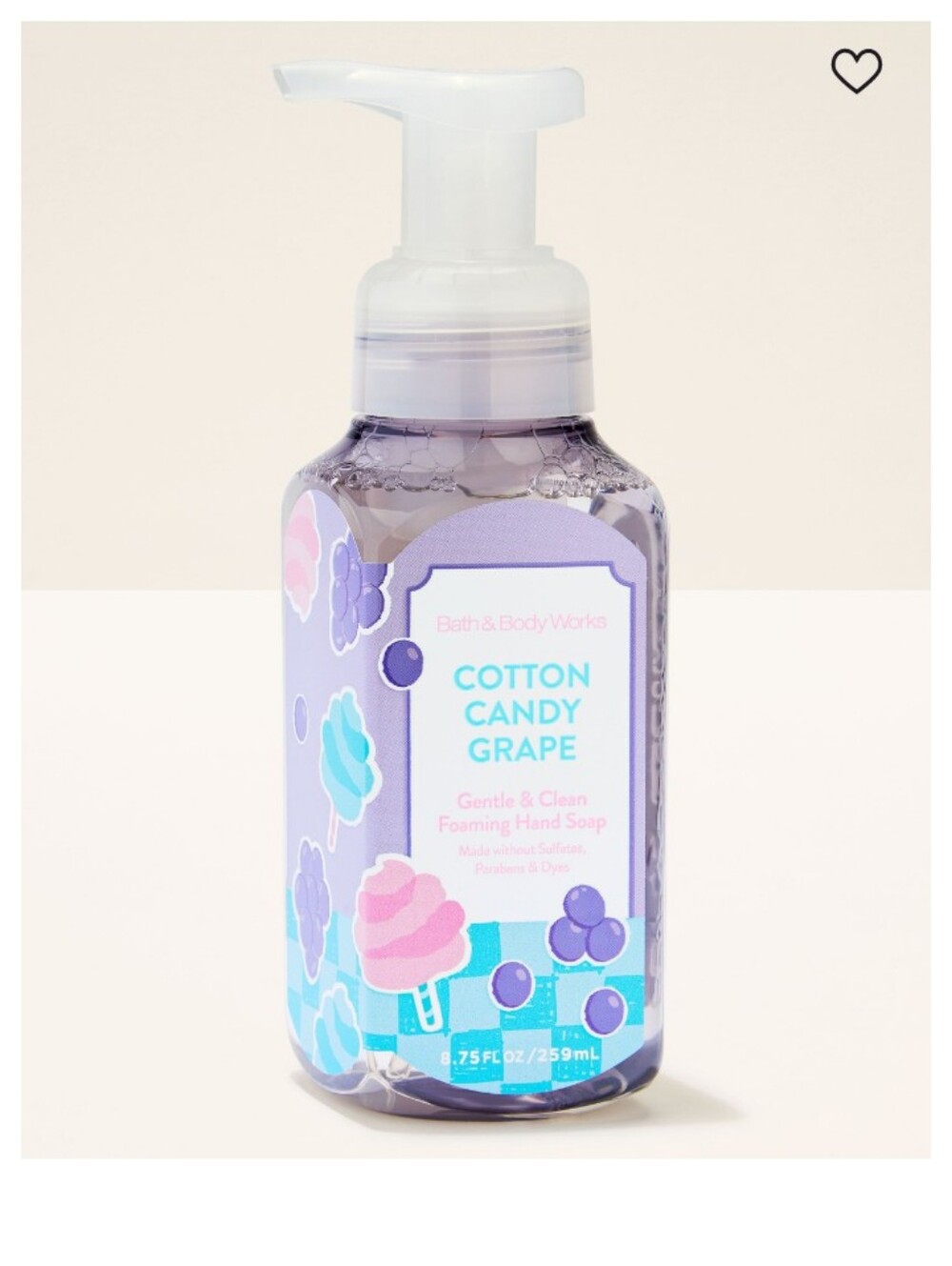 Bath & Body Works Cotton Candy Grape Foaming Hand Soap -🍇 SOLD OUT 🍇